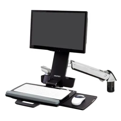 Ergotron StyleView® Sit-Stand Combo Arm (polished aluminum) - 黑色