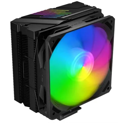 (倒數優惠)upHere S5C/S5C4 ARGB 單塔式五熱導風冷散熱器 (黑/白) - 黑色