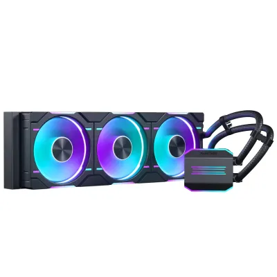Phanteks GLACIER ONE 360D30 D-RGB AIO 360mm 水冷散熱器 - (黑/白色) - 黑色
