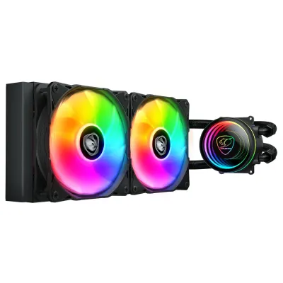 【夏日優惠】Cougar Poseidon Elite ARGB 240mm 海神 AIO 水冷散熱器 Black/White (黑/白) - 黑色