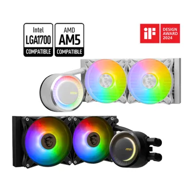 MSI 微星 MAG CORELIQUID E240 WHITE/BLACK  水冷散熱 - 白色
