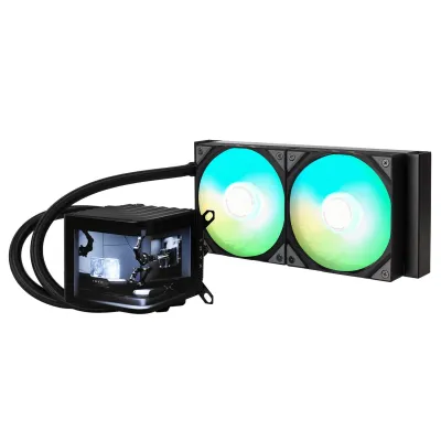 TRYX PANORAMA ARGB 240 LCD 水冷散熱器 - 黑色