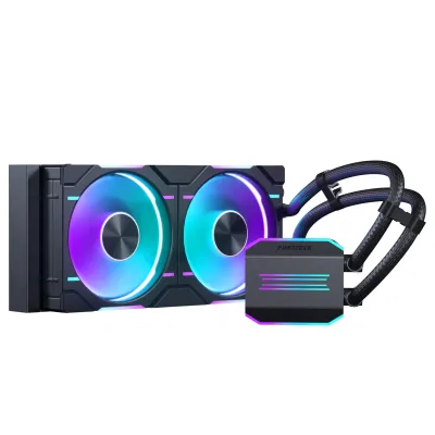 Phanteks Glacier One 240D30 D-RGB 240mm AIO LIQUID CPU COOLER 水冷 (黒/白) - 黑色