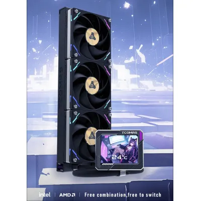 TCOMAS 鈦鉭 LG700 PRO 360mm CPU 水冷散熱器 - White/Black 白色/黑色 - 黑色 / Intel