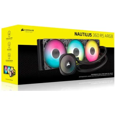 Corsair NAUTILUS 360 RS ARGB 360mm 水冷散熱器 - (黑/白) - 白色