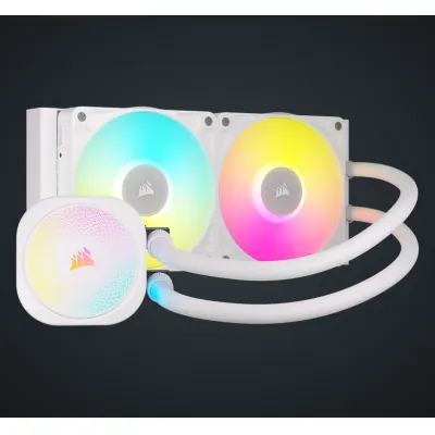 Corsair iCUE LINK TITAN 240 RX RGB 240mm 水冷散熱器 (黑/白) - 白色