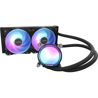 TCOMAS 鈦鉭 SJ-A080 INTEL/AMD 240MM CPU 黑/白 水冷散熱器 - 黑色 / Intel