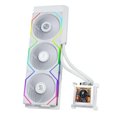 LIAN LI 聯力 HydroShift LCD 360S 360mm 水冷散熱器 - 白色 / 360MM
