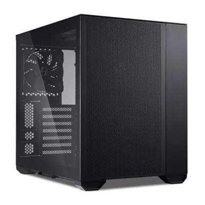 Lian Li PC O11 Air Mini E-ATX Tempered Glass Case (Black / White) - 黑色