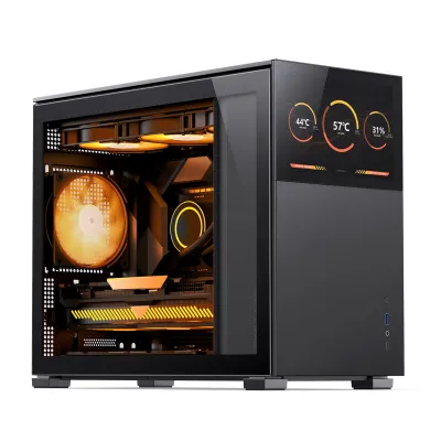Jonsbo D31 標準副屏版 Micro-ATX 機箱 - (黑/白) - 黑色