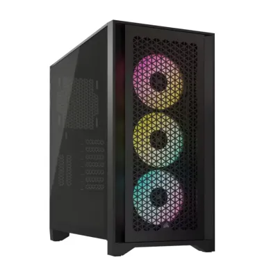 Corsair iCUE 4000D RGB AIRFLOW Tempered Mid-Tower EATX 機箱 - 黑色