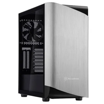 SilverStone SETA A1 鋁面板鋼製機身ATX (黑/銀/玫瑰金) - 銀色