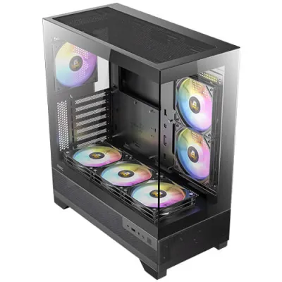 (內附6隻風扇) Antec CX700 RGB ELITE ATX 電競機箱 黑/白 - 黑色
