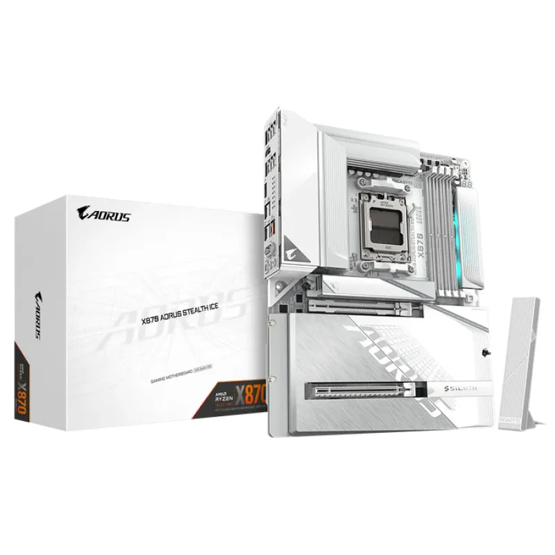 GIGABYTE 技嘉 X870 AORUS STEALTH ICE DDR5 ATX 背插式主機板