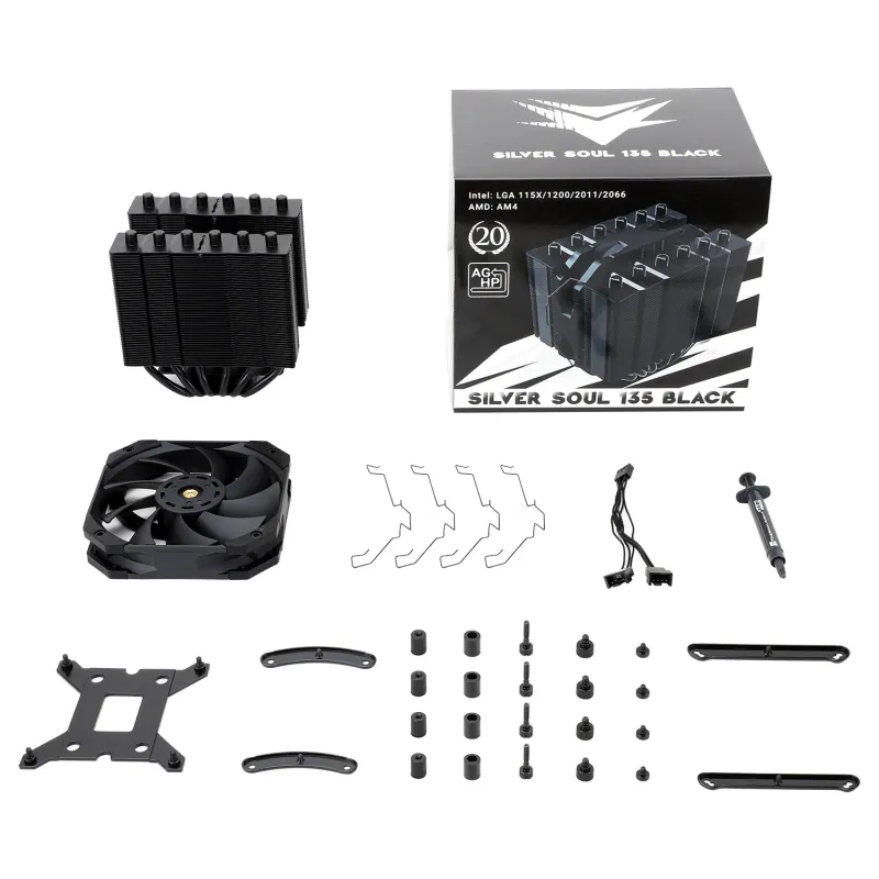 Thermalright Silver Soul 135 (BLACK/WHITE) 六熱導管 塔式散熱器 - 黑色