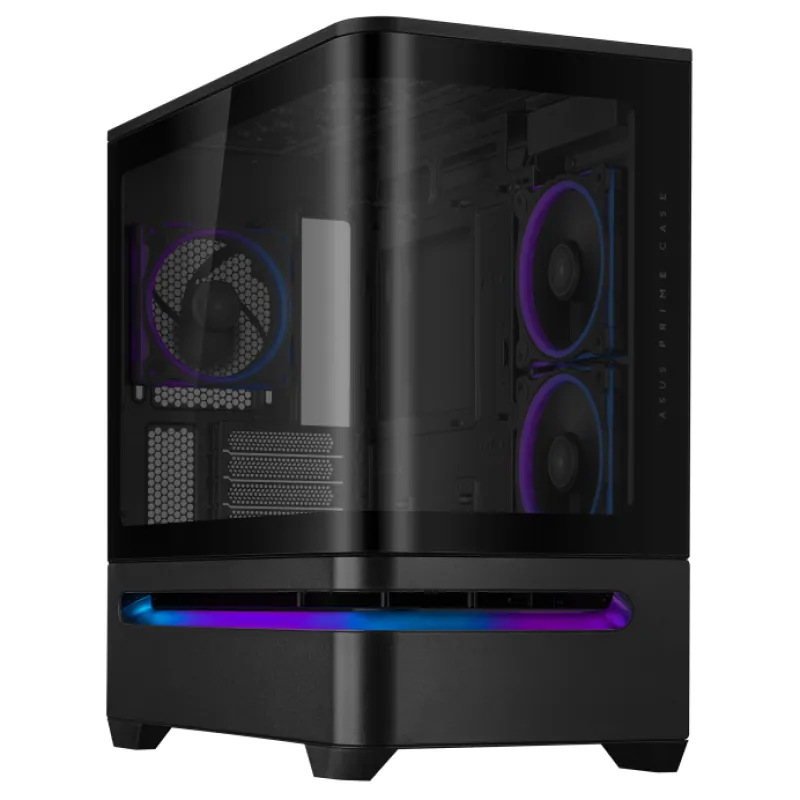 ASUS PRIME AP202 ARGB Mirco-ATX 機箱 (建議額外加購ARGB風扇) - 白色