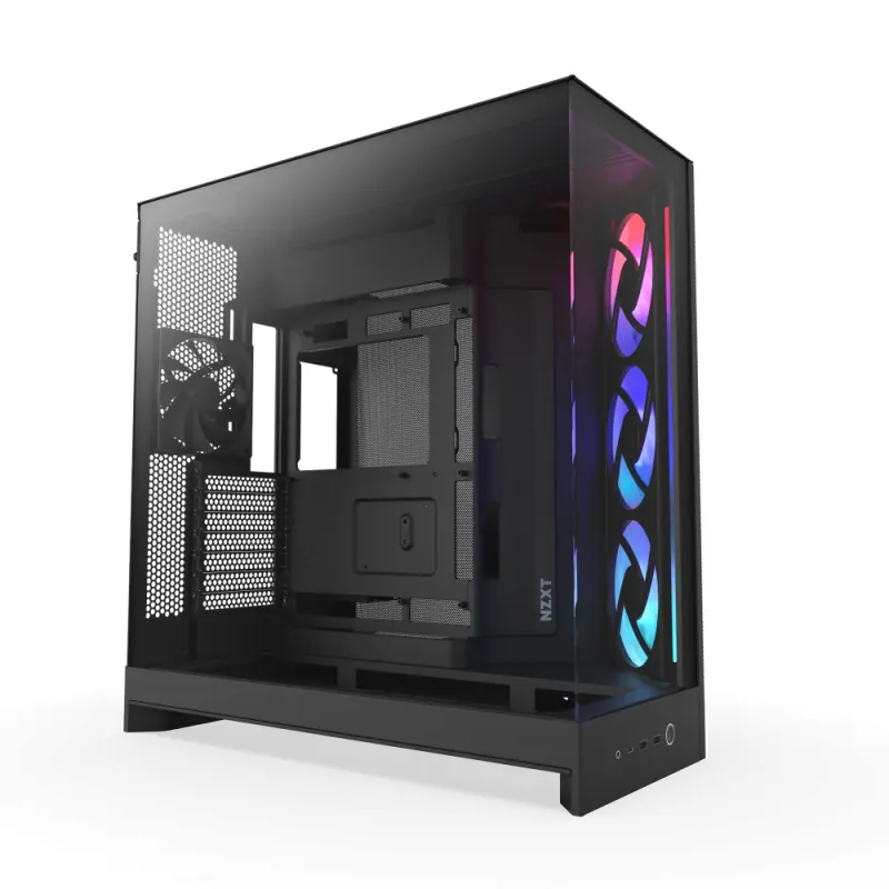 NZXT H9 Flow V2 RGB ATX Case 機箱 黑/白 (CM-H92FB-R1/ CM-H92FW-R1) - 黑色