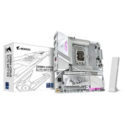 GIGABYTE 技嘉 Z890M AORUS ELITE WIFI7 ICE ATX 白色主機板 (DDR5)