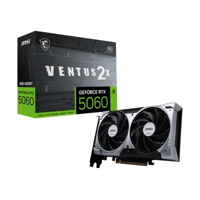MSI 微星 VENTUS 2X OC GeForce RTX 5060 顯示卡 8G GDDR7 OC - 黑色