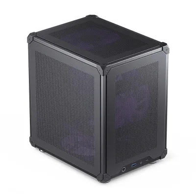 Jonsbo C6 Case 機箱 (BLACK/WHITE) (Johnson-C6) - 黑色 【附5把ARGB風扇 】