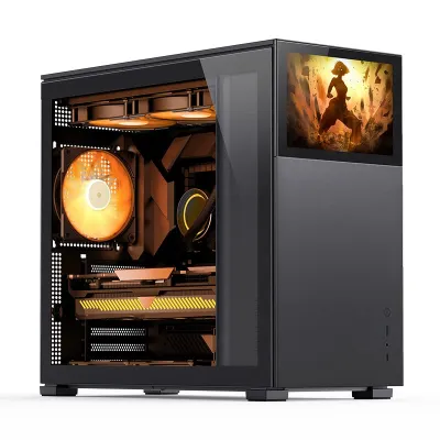 Jonsbo D41 STD SCREEN Case 機箱 黑/白 (JONSBO-D41-STD-SCREEN) - 黑色