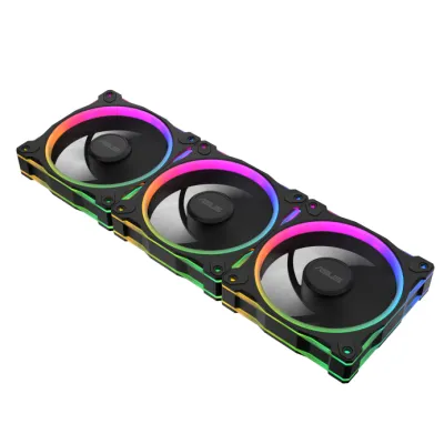 ASUS Prime MR120 ARGB ARGB 120mm 機箱風扇 正向扇葉 黑 / 白 3件裝 - 黑色