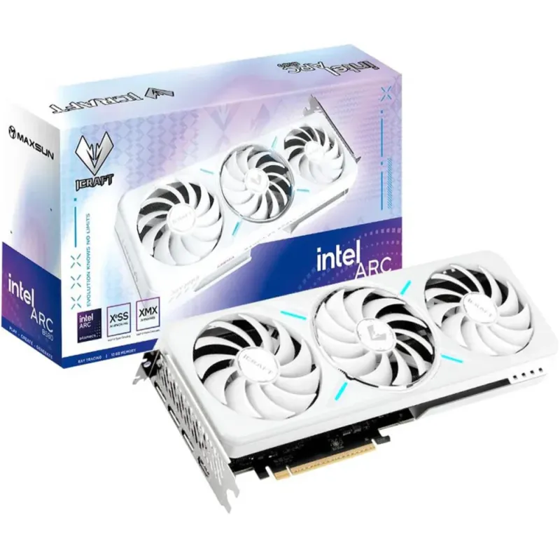 【夏日優惠】Maxsun Intel Arc B580 iCraft 顯示卡 12G 白色