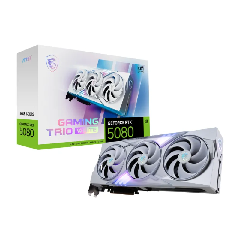 MSI 微星 GeForce RTX 5080 16GB GAMING TRIO White Edition  OC 白色顯示卡
