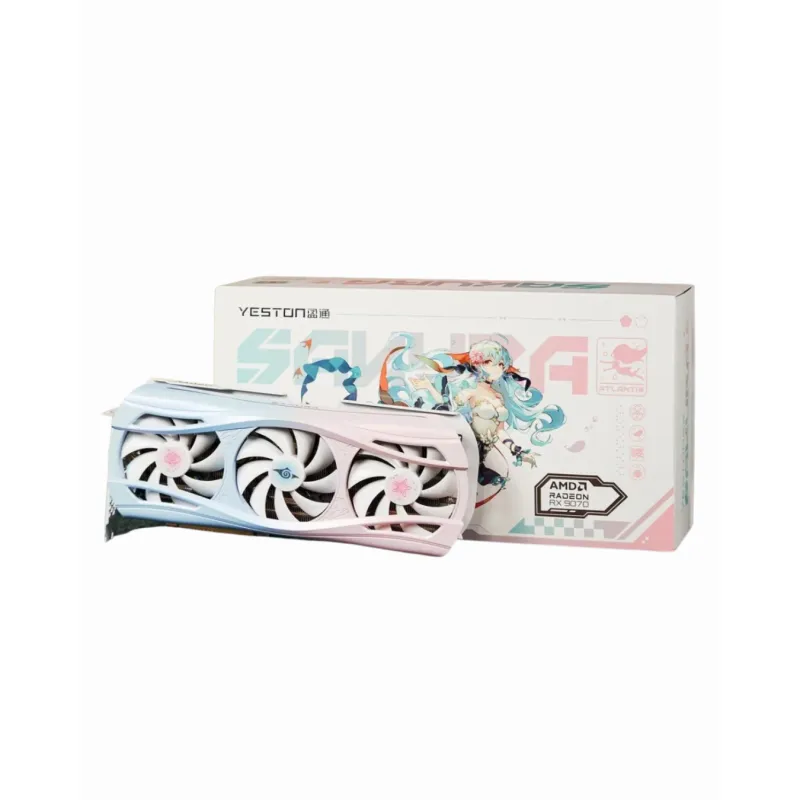 Yeston Radeon RX9070XT 16G GDDR6 Sakura Atlantis OC 顯示卡 (DI-Y907XA1)