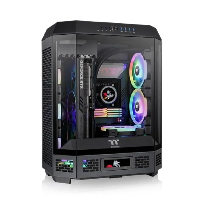 Thermaltake 曜越 The Tower 600 ATX 機箱【預裝2把140mm風扇】 - 黑色