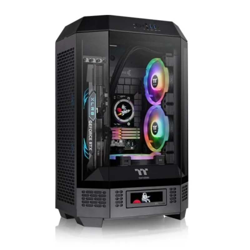 Thermaltake 曜越 The Tower 300 MATX 機箱【預裝2把140mm風扇】 - 黑色