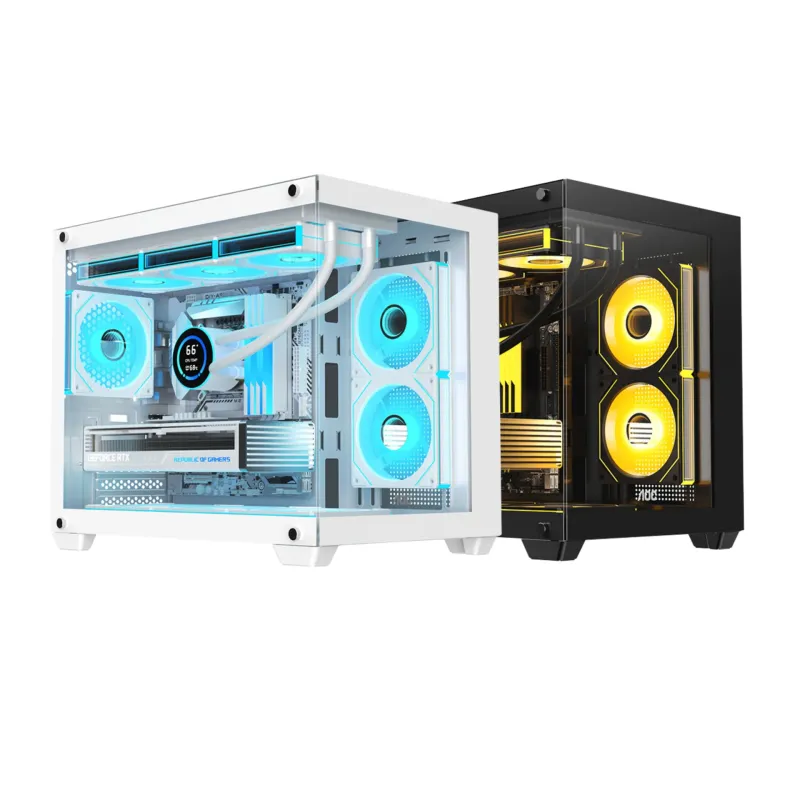 AOC CG392 全景 MATX 機箱（黑/白） - 黑色 / 不含風扇