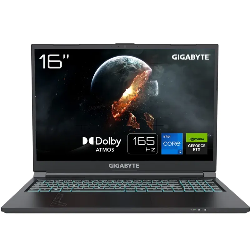 GIGABYTE 技嘉 G6 KF (2024) 電競筆記型電腦 [73HK854KH] (16吋 / WUXGA (1920 x 1200) 165Hz / Intel Core i7-13700H / GeForce RTX 4060 8GB GDDR6 / 16GB DDR5 / 1TB Gen 4 SSD / WiFi 6E / Windows 11 Home)