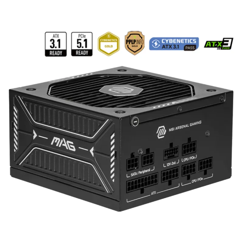 MSI 微星 MAG A750GLS III PICE5.1 ATX3.1 750W 80Plus Gold 金牌 主機電源 (5年保養)