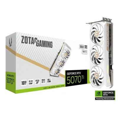 ZOTAC GAMING GeForce RTX 5070 Ti SOLID White 16GB 顯示卡