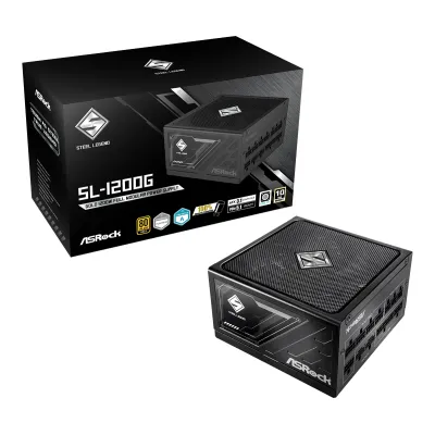 ASRock 華擎 Steel Legend SL-1200G 1200W 80Plus Gold 金牌 全模組 火牛 (10年保) - 黑色