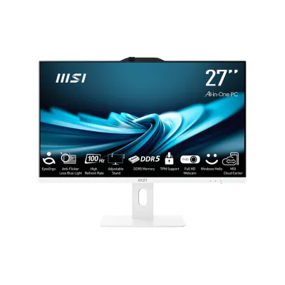 MSI 微星 PRO AP272P 14M 一體式電腦 27"FHD 14TH CPU 白色 - I5-14400 / 16GBRAM / 512GB SSD